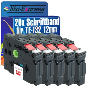 20x Ruban pour Brother TZe-132 P-Touch 1000 1000 BTS 1000 F 1005 BTS 1005 F - Photo 1/2