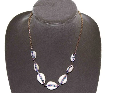 Betsey Johnson Cowie Shell & Rhinestone Necklace NEW - Image 1 of 2