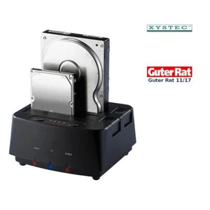 Xystec USB-3.0-Dockingstation für SATA-Festplatten & -SSDs, mit Klon-Funktion - Bild 1 von 4