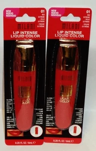 2 Milani Lip Intense Liquid Color Glossy Shine Full Coverage Lip Gloss RED #01 - Picture 1 of 1