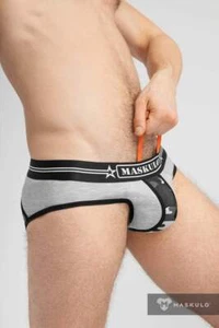 2XL MASCULO Calzoncillos Militares Correa Elevadora Interior Anillo en C Extraíble Gris BR163-93 5 - Imagen 1 de 10