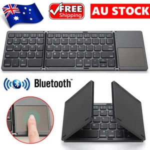 Slim Bluetooth Keyboard With Touchpad For PC iPad iPhone Samsung Android Tablet - Picture 1 of 12