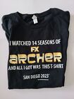 SDCC 2023 Archer FX Season 14 T Shirt M NEW Swag
