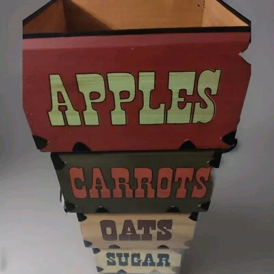 Decorative Rustic Farmhouse Wooden Nesting Boxes  General Store Theme (Set of 4) - Image 1 of 4