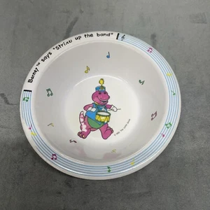 Vintage Barney The Purple Dinosaur Band Leader 1992 Melamine Bowl Selandia 90’s - Picture 1 of 10