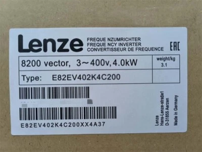 E82EV402_4C200 NEW LENZE E82EV402K4C200 Inverter 8200 Vector 4.0kW - Image 1 of 3