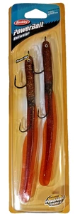 Berkley Powerbait Saltwater Power Eel Rootbeer Gold 10"  2 Ct - Picture 1 of 2