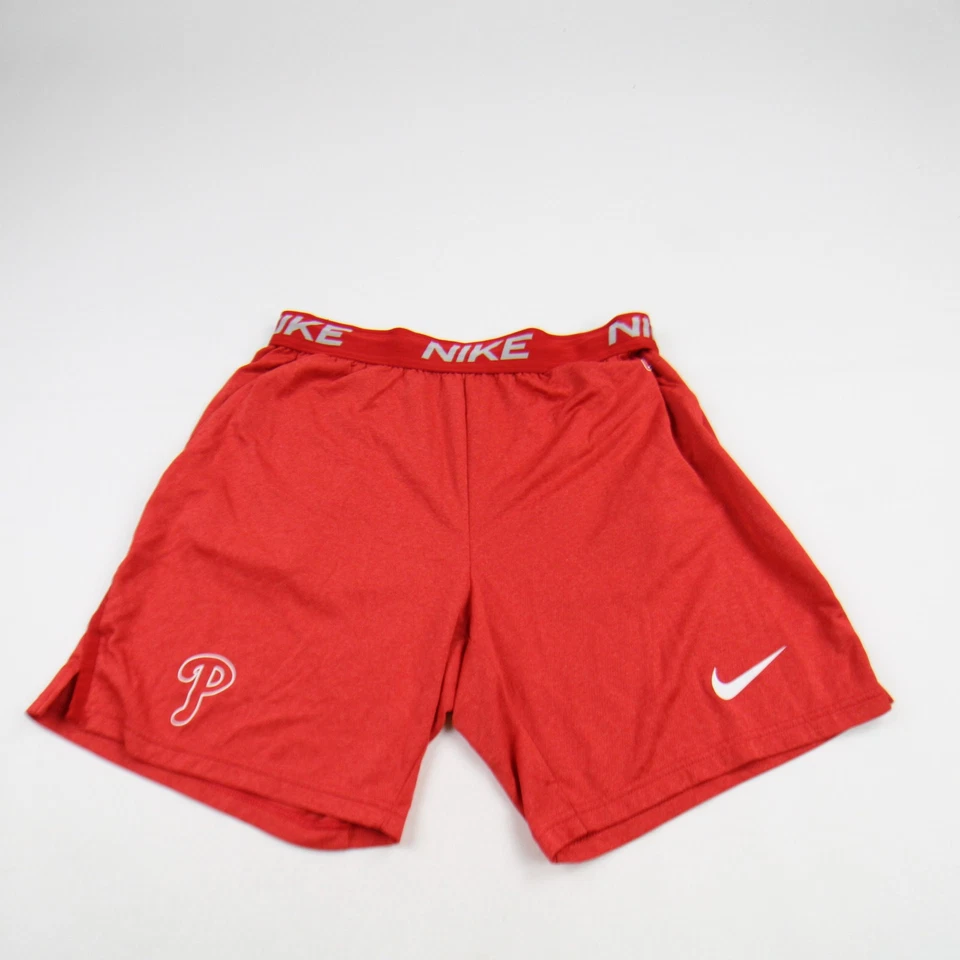 Pantalones Cortos de Práctica Philadelphia Phillies Nike MLB Auténticos Para Hombre Rojo Usado Foto 1 de 1