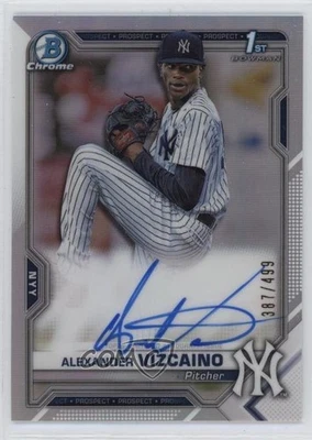 2021 Bowman Chrome Prospect Auto Refractor /499 Alexander Vizcaino #CPA-AV Auto - Image 1 of 2