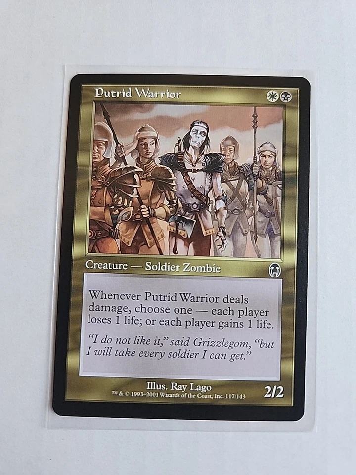 Putrid Warrior - Apocalypse - MTG Magic - Common - White Black Creature - Image 1 of 1