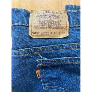 Levi's 505 Orange Tab Jeans Men's W42 L30 Straight Leg 2005 Excellent Condition - Picture 1 of 15