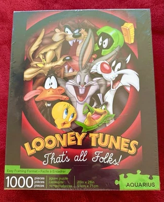 LOONEY TOONS Bugs Bunny 1,000 Piece Jigsaw Puzzle (Aquarius, 2018) NIB  NEW - Image 1 of 2