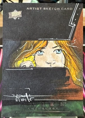 2016 Upper Deck Alien Anthology Sketch Merling 1/1 [y1025] - Image 1 of 2