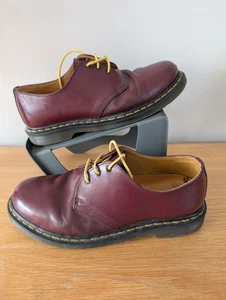Dr Martens 1461 Smooth Leather Oxford Shoes - Cherry Red - Size UK 8 - Picture 1 of 21