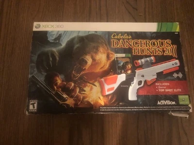 Xbox 360 cabela's dangerous hunts 2011 complete in box pre-owned w/ top shot - Image 1 of 4