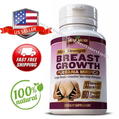 Breast Growth Chest Enhancement 5000mg Pills Full Bust CUP Size Growth 60 Cups - Image 1 of 4