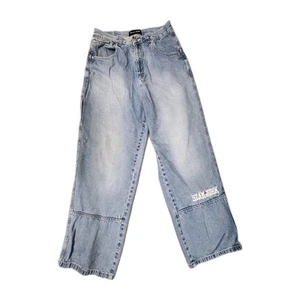 Sean John Jeans Embroidered 29"W X 30"L B Washed Denim Blue Jeans Sz (18) - Picture 1 of 19