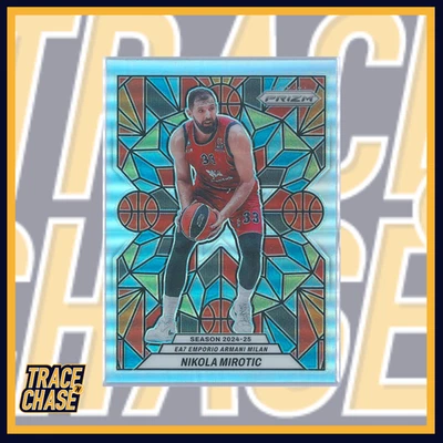 2024-25 Panini Prizm Euroleague BK Nikola Mirotic Stained Glass Case Hit SSP (A) - Image 1 of 3