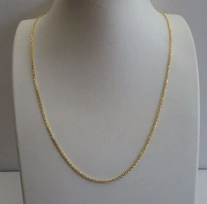 CATENA ROLO ORO GIALLO 18K OLTRE ARGENTO STERLING 925 / LUNGA 18"" / MADE IN ITALIAN - Foto 1 di 5