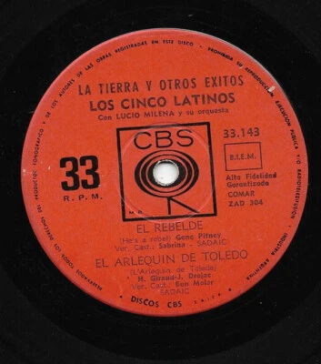 Los Cinco Latinos La Tierra Y Otros Exitos 7", EP, Comp 0 Vocal (VG+ / Generic) - Image 1 of 2