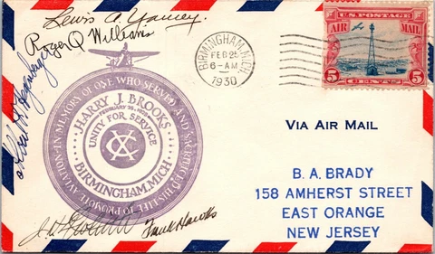 1930 Air Race Cover Signed Dolittle Franks Yancy and More - Roessler - F57667 Cover