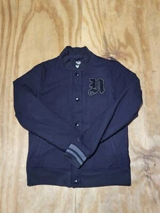 nike The Athletic Dept varsity Bomber  jacket Boys M Black Zip @y  - Picture 1 of 7