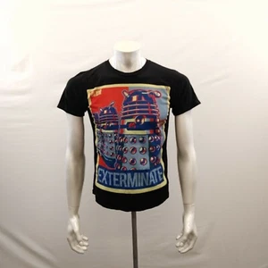 Dr. Who & The Daleks Exterminate Grafik T-Shirt Herren Größe Small schwarz Rundhalsausschnitt - Bild 1 von 4