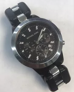 Michael Kors Showstopper MK 5611 stainless steel & brown wood watch - Picture 1 of 10