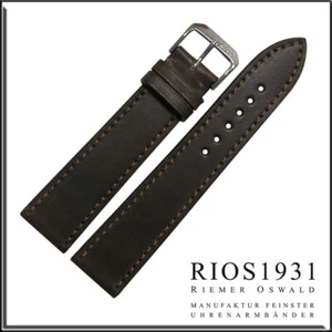 18x16mm RIOS1931 für Panatime Mokka Springfield Muschel Cordovan Uhrenband für N - Bild 1 von 1
