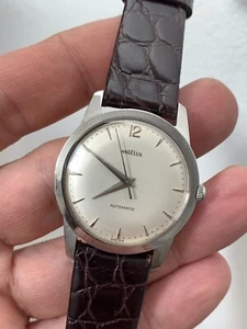 Bellissimo Orologio Da Uomo Vintage Angelus Automatico Anni '50 Acciaio Svizzero 34mm - Foto 1 di 12