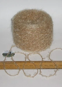 50g balls Light Brown 78% Mohair Loop boucle knitting wool yarn Doll Hair 4 ply  - Picture 1 of 7