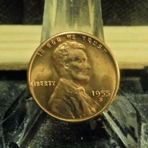 UNCIRCULATED 1955S LINCOLN WHEAT PENNY(73119)12..... - Picture 1 of 2