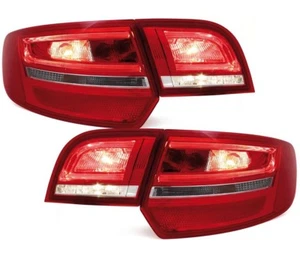 LUCES TRASERAS AUDI A3 8P 03-08 SPORTBACK ROJO LED LUCES TRASERAS IZQUIERDA + DERECHA - Imagen 1 de 4