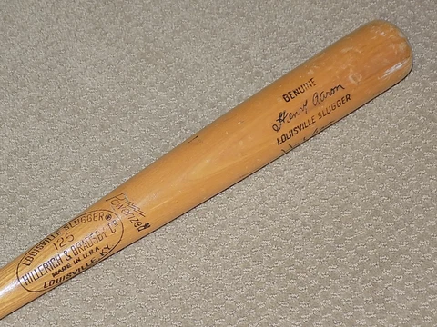 Hank Aaron H&B Signed Game Bat Atlanta Braves HOF JSA Cover