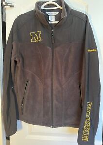 Columbia University Of Missouri Mizzou Tigers Fleece Zip Up Jacket XL Dark Gray