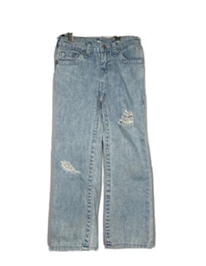 True Religion Straight S.E Jeans Boys Size 6 Adjustable Waist Color Ligth Blue - Picture 1 of 6