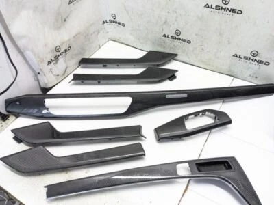 18-23 Audi S5 Dash Center Console Doors Carbon Trims Set of 7 8W1-853-190-Q-7V7 - Image 1 of 4