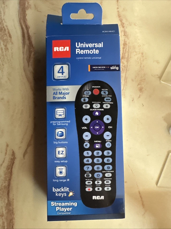 RCA Universal Remote Platinum Pro 4 Device Programmable NEW Open Package - Image 1 of 1