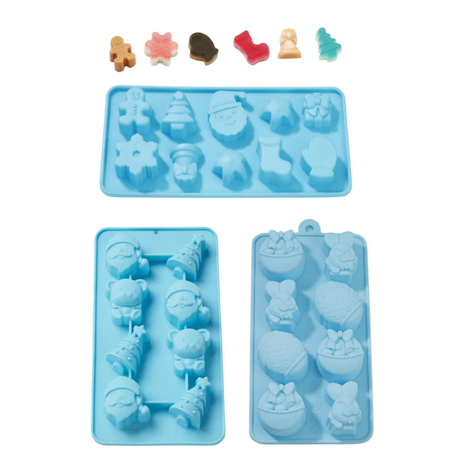 Gießform Oster Weihnachten Anlass Silikon Backform f Kuchen Beton Seife Hobbyfun - Bild 1 von 1