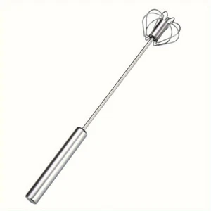 Egg Whisk Egg Beater, Semi-Auto Stainless Steel Rotary Whisk Hand Push (T103) - Picture 1 of 3