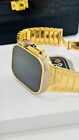 24k Gold Plated Apple Watch ULTRA 2 49mm Zircon Diamonds Engraved 24k Gold Band