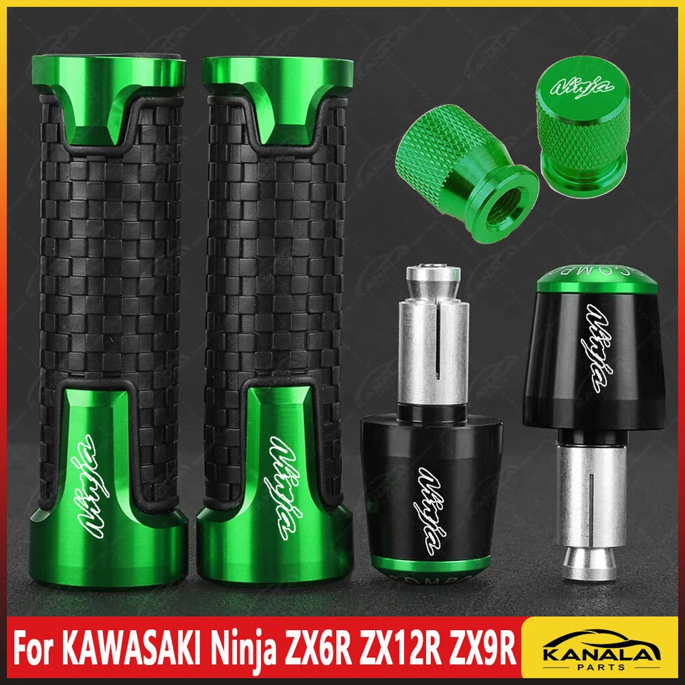 7/8" 22MM 24MM Handle Grip Handle Bar End Cap For KAWASAKI Ninja 650 ZX10R ZX14R Foto 1 de 1