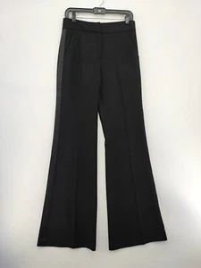 Veronica Beard Women's Black Flare High Rise Skinny Hibiscus Pants Size 6 - Picture 1 of 12