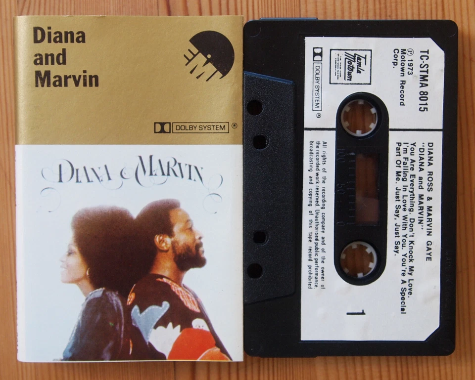 DIANA & MARVIN (TAMLA/EMI TC-STMA 8015) 1973 UK CASSETTE TAPE EX COND ROSS GAYE - Image 1 of 3