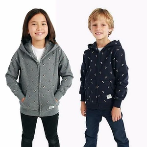 PENFIELD KID'S HOUND ZIP HOOD HOODIE HOODY HOODED SWEAT SWEATSHIRT / NAVY / GREY - Picture 1 of 3