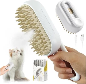 Cat Steam Brush 3in1 Multifunctional Steamy Cat Brush Pet Dog Massage Brush New - Picture 1 of 10