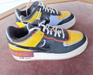 Nike Womens Air Force 1 Shadow Dark Sulfur Black Purple DO6114-700 Size 8.5- - Picture 1 of 8
