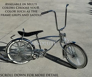 LOWRIDER COLLECTION 20" CHROME 144 SPOKE RIMS W/ORIGINAL 8 BALL LOWRIDER TIRES. - Picture 1 of 7