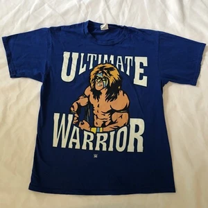 ULTIMATE WARRIOR Wrestling WWE T Shirt HOMAGE Men’s MEDIUM HERO RARE Blue - Picture 1 of 6