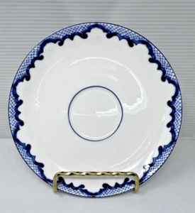 RALPH LAUREN MANDARIN BLUE & WHITE SAUCER - Picture 1 of 3